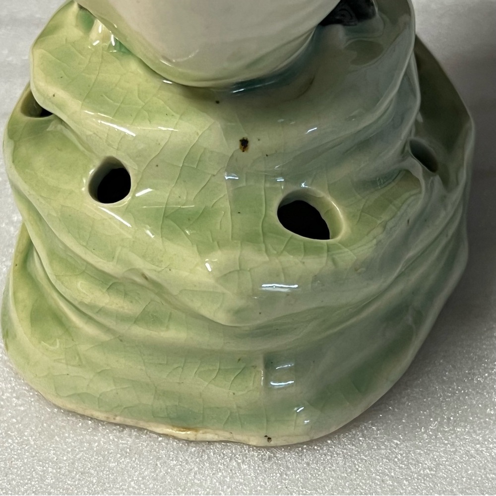 Vintage Ceramic Swan Flower Frog Yankoware Made in Japan - Picture 7 of 13
